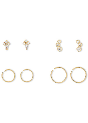 Earring Multi Pack - Gold - thumbnail-1