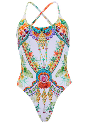 Tie Back One Piece - Coastal Catwalk - thumbnail-3