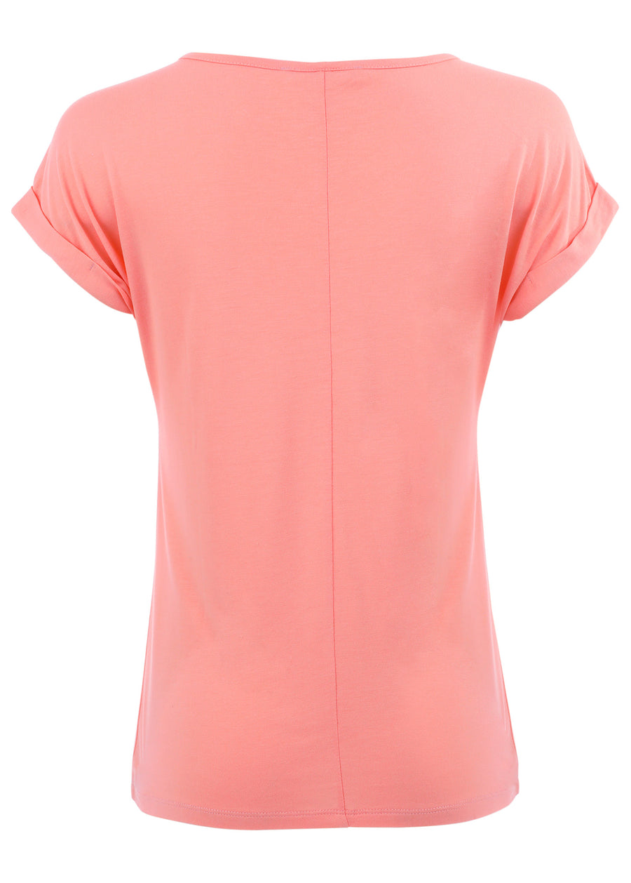 Button detail top - Peach