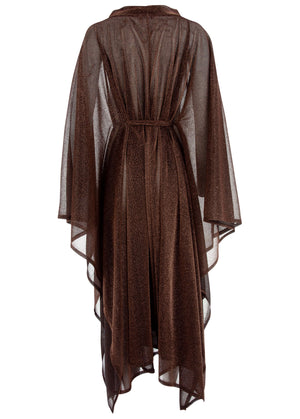 Shimmer Kimono Cover-Up - Mahogany - thumbnail-5