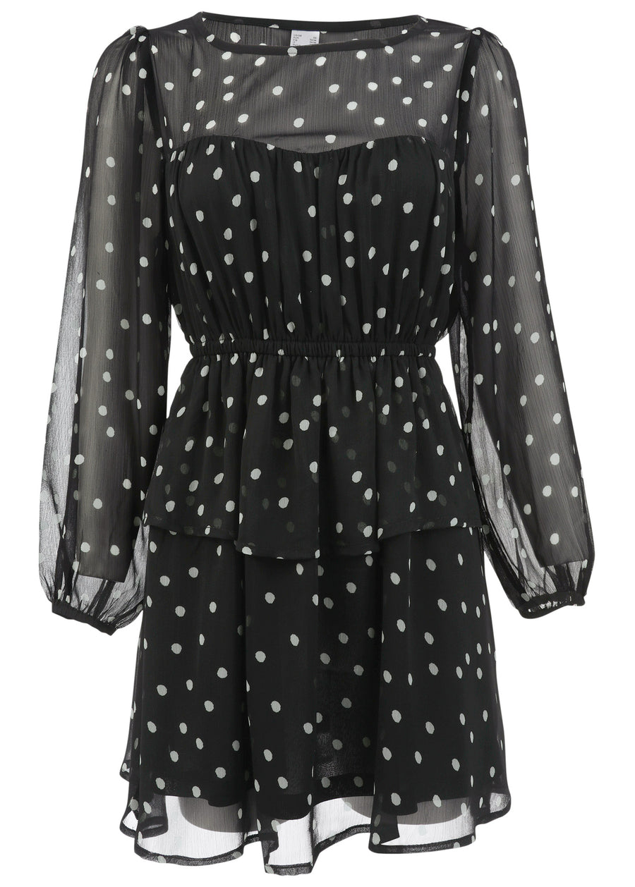 Sheer Beauty Mini Dress - Dolce Vita Dot