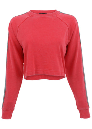 Sweatshirt And Shorts Set - Red - thumbnail-3