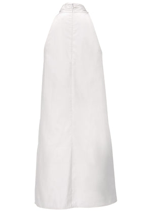 Twist Halter Dress - Off White - thumbnail-5