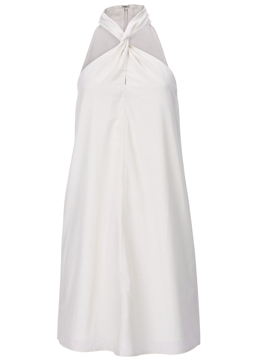 Twist Halter Dress - Off White