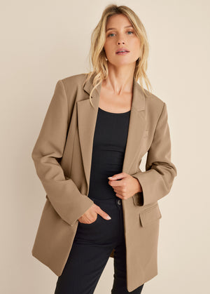 Blazer oversize - Camel - thumbnail-1