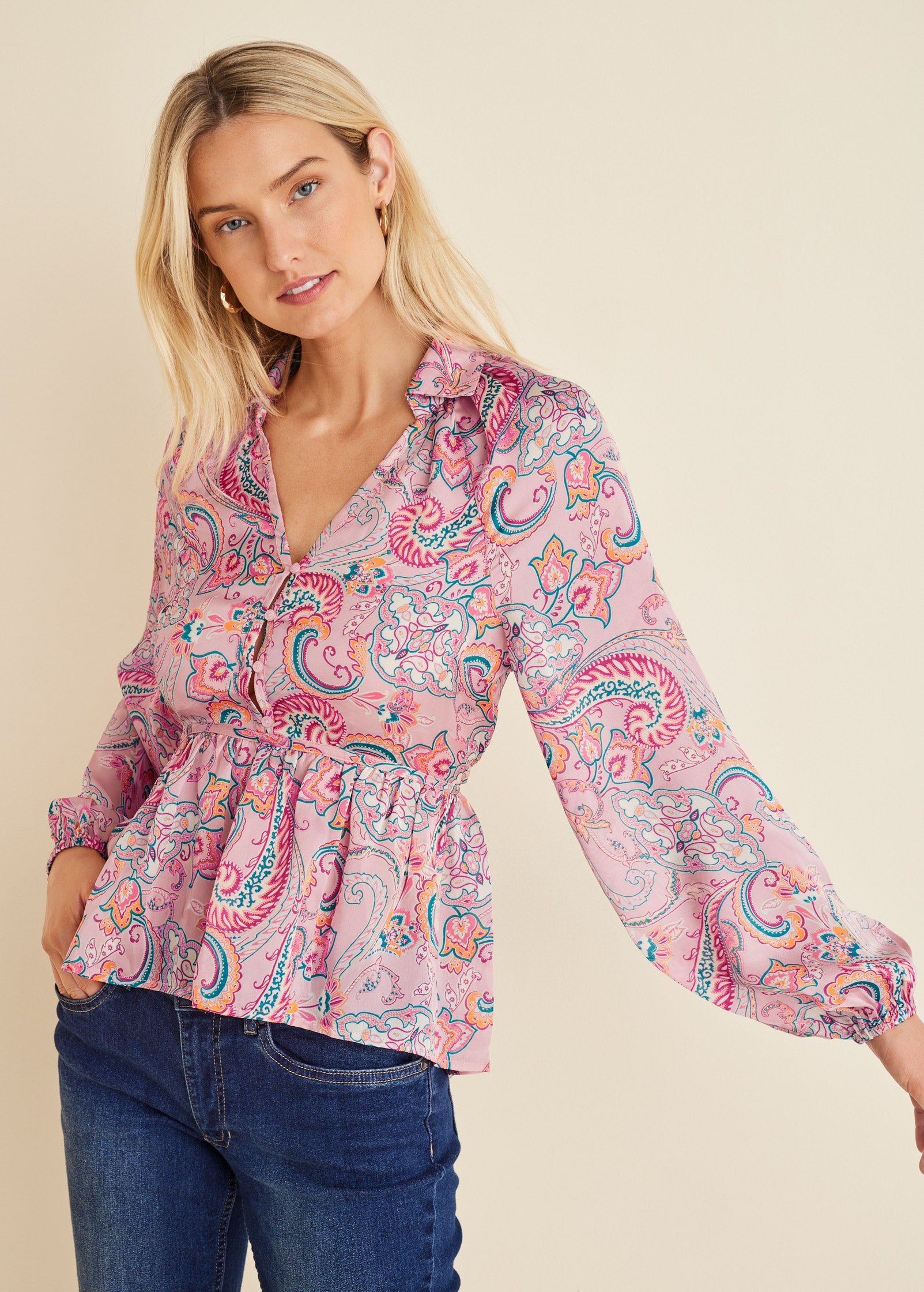 Blouse haute-basse - Venetian Paisley