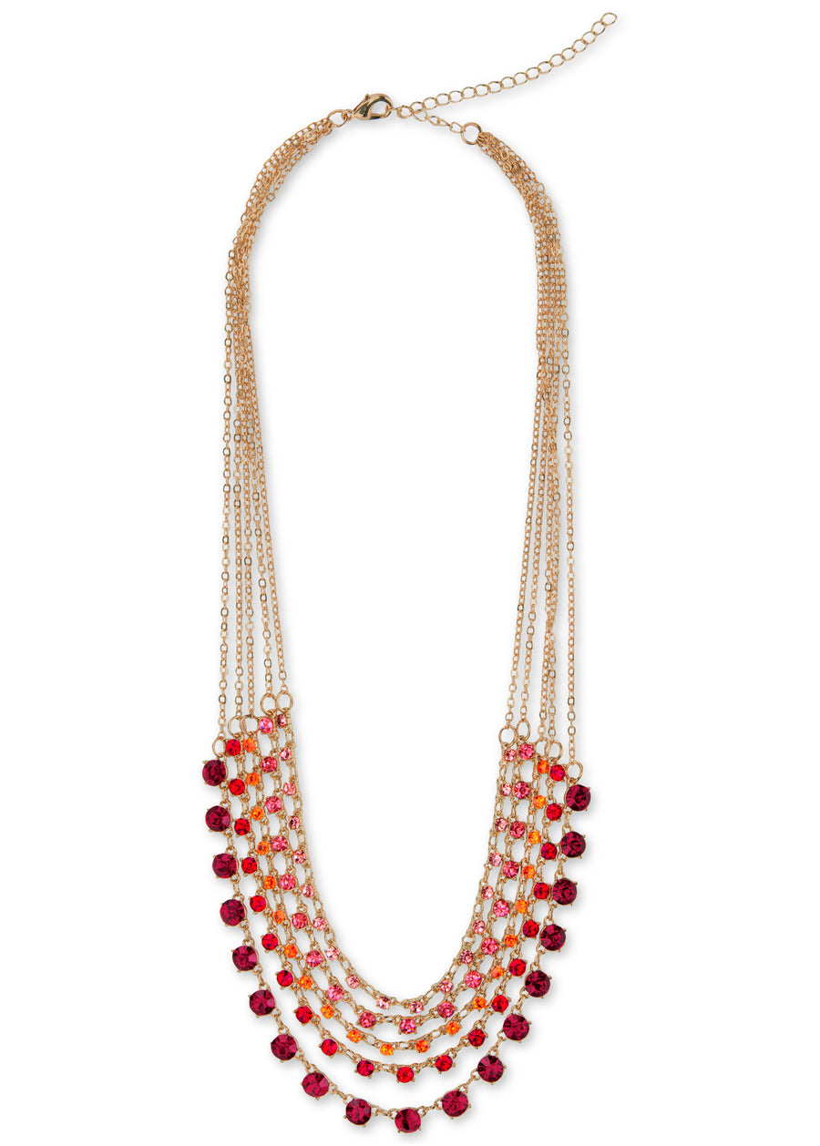 Layered Jewel Necklace - Gold Multi