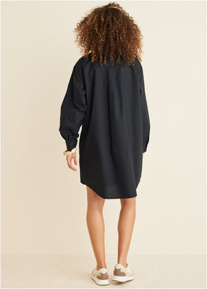 Shirt Dress - Black - thumbnail-2