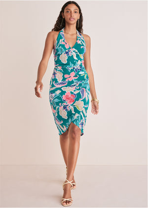 Halter wrap dress - Paradise Floral - thumbnail-1