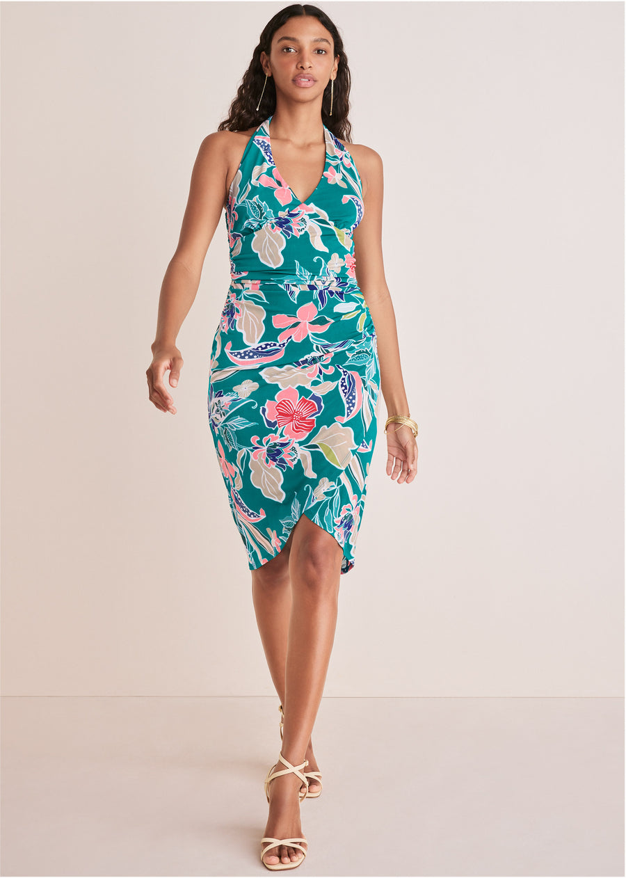 Halter wrap dress - Paradise Floral