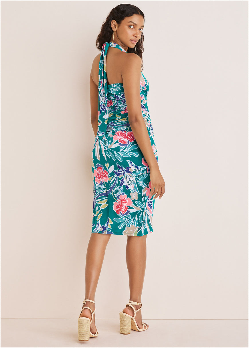 Halter wrap dress - Paradise Floral