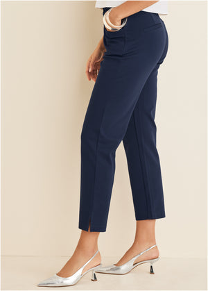 Raquel Straight Leg Pants - Navy - thumbnail-4