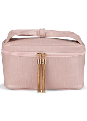 Tassel Makeup Tote - Blush - thumbnail-1