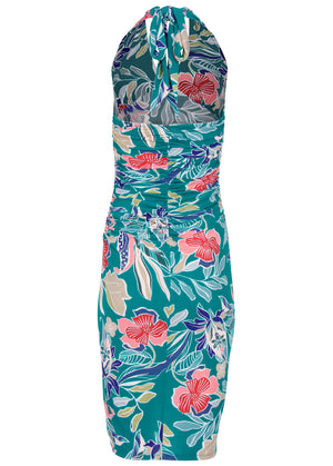 Halter Wrap Dress - Paradise Floral - thumbnail-4