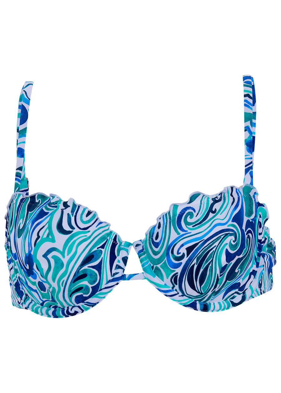 Bermuda Underwire Top - On The Waves