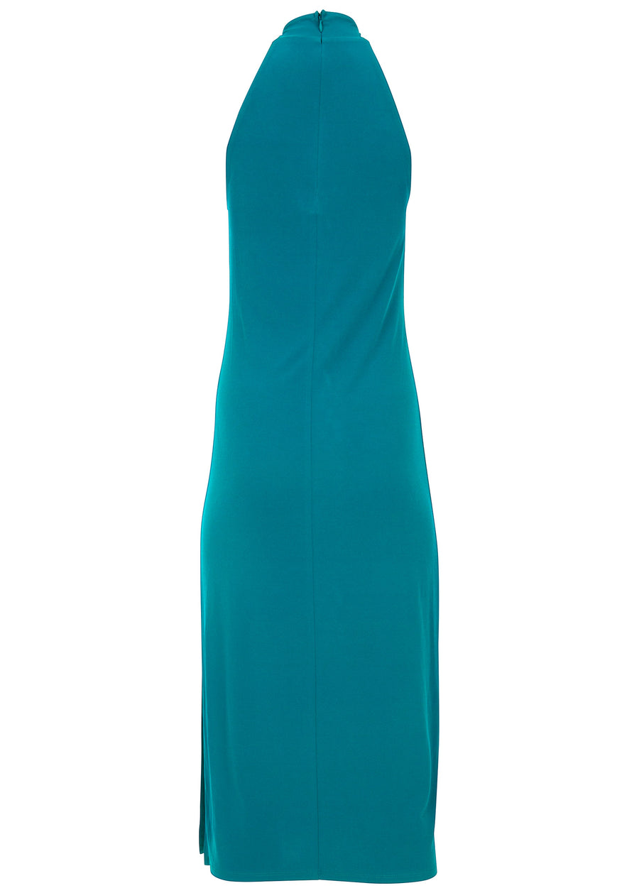 High Neck Midi Dress - Teal