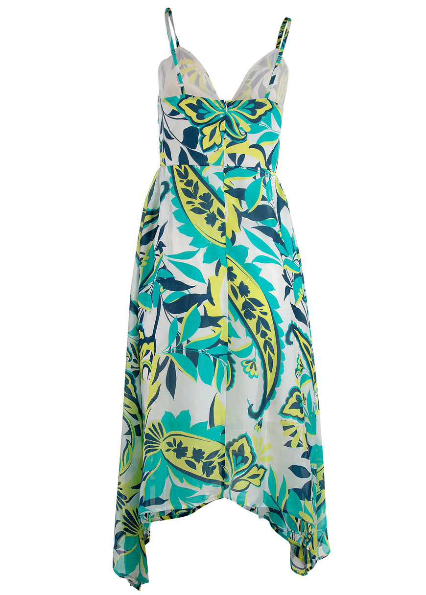 Sherbet Satin Tank Dress - Underwater Paisley