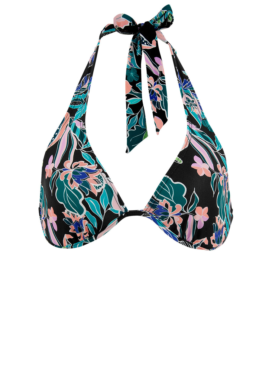 Belize Underwire Halter Top - Tropical Walks