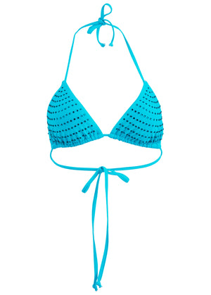 Haut de maillot de bain triangle en maille - Aqua Reef - thumbnail-4