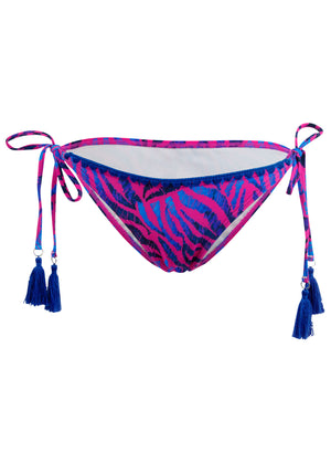 Tassel And Stitch Tie Side Bottom - Zebra Rave - thumbnail-3