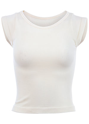 Seamless Tee - Off White - thumbnail-5