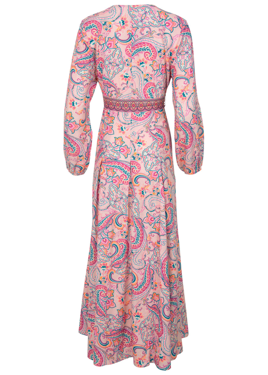 Robe longue à taille nouée - Venetian Paisley