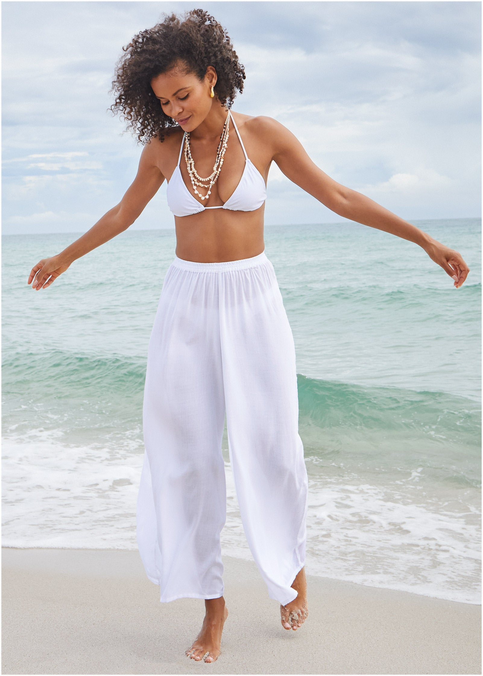 Palazzo Pant - Pearl White