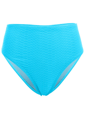 High-Waist Bikini Bottom - Aqua - thumbnail-2