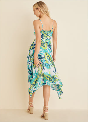 Sherbet satin tank dress - Underwater Paisley - thumbnail-2