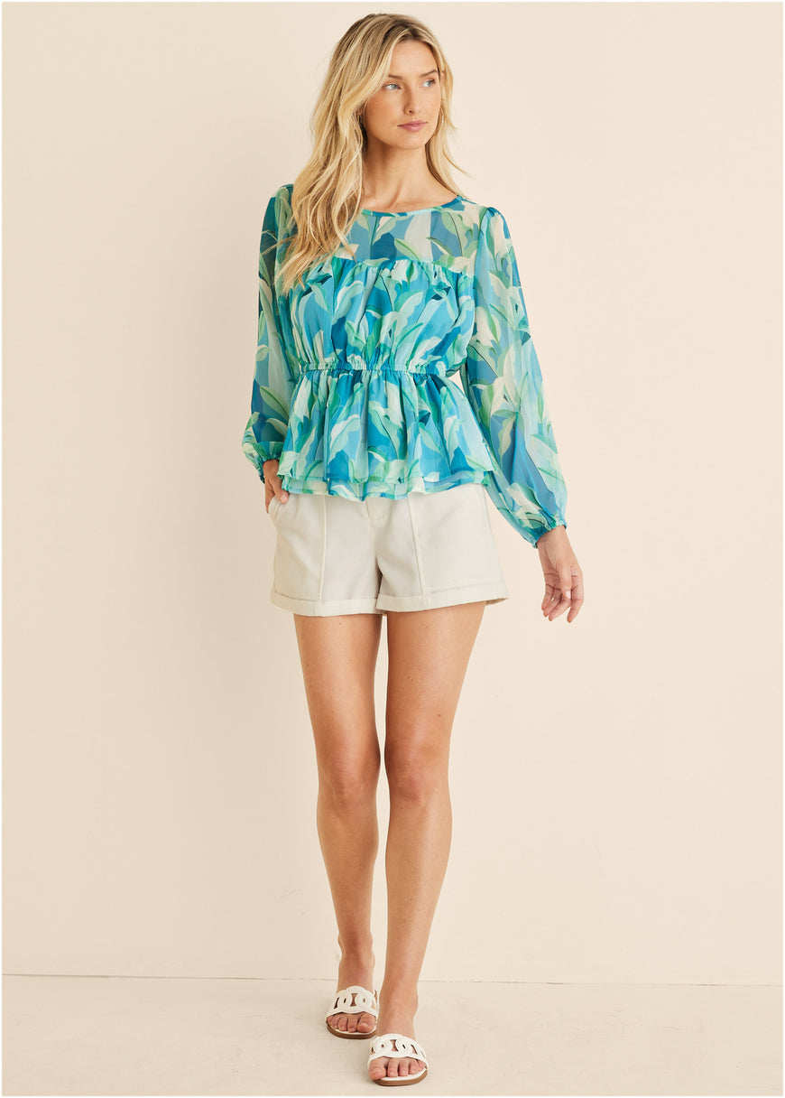 Sheer Beauty Blouse - Botanical Beauty