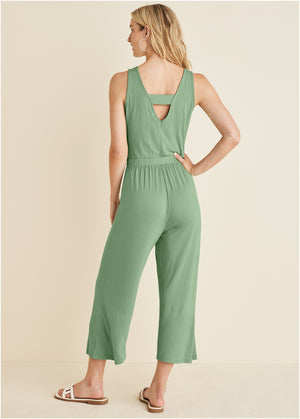 Wrap Jumpsuit - Green - thumbnail-2