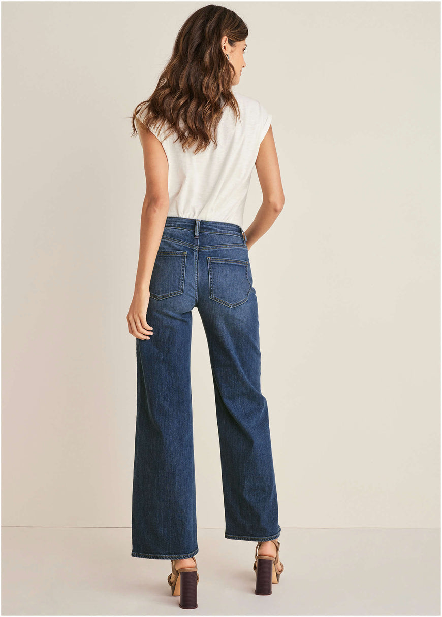 Farrah Wide Leg Jeans - Medium Wash