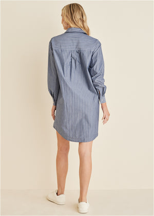 Shirt Dress - Navy Combo - thumbnail-2