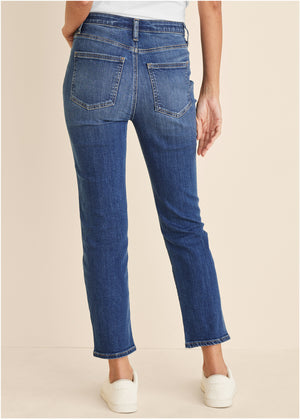 Audrey Straight Leg Jeans - Medium Wash - thumbnail-3