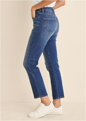 Audrey Straight Leg Jeans - Medium Wash - thumbnail-3