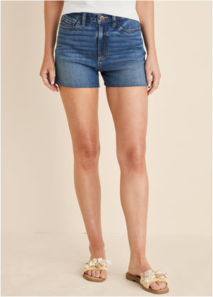 Naomi Denim Shorts - Medium Wash - thumbnail-4