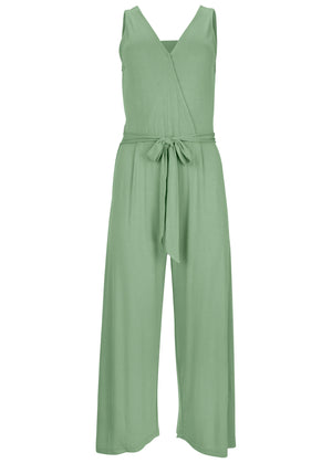 Wrap Jumpsuit - Green - thumbnail-3