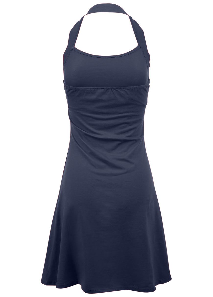 Halter Neck Dress - Navy