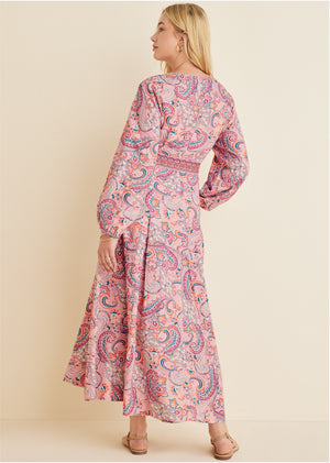 Tie-waist maxi dress - Venetian Paisley - thumbnail-8