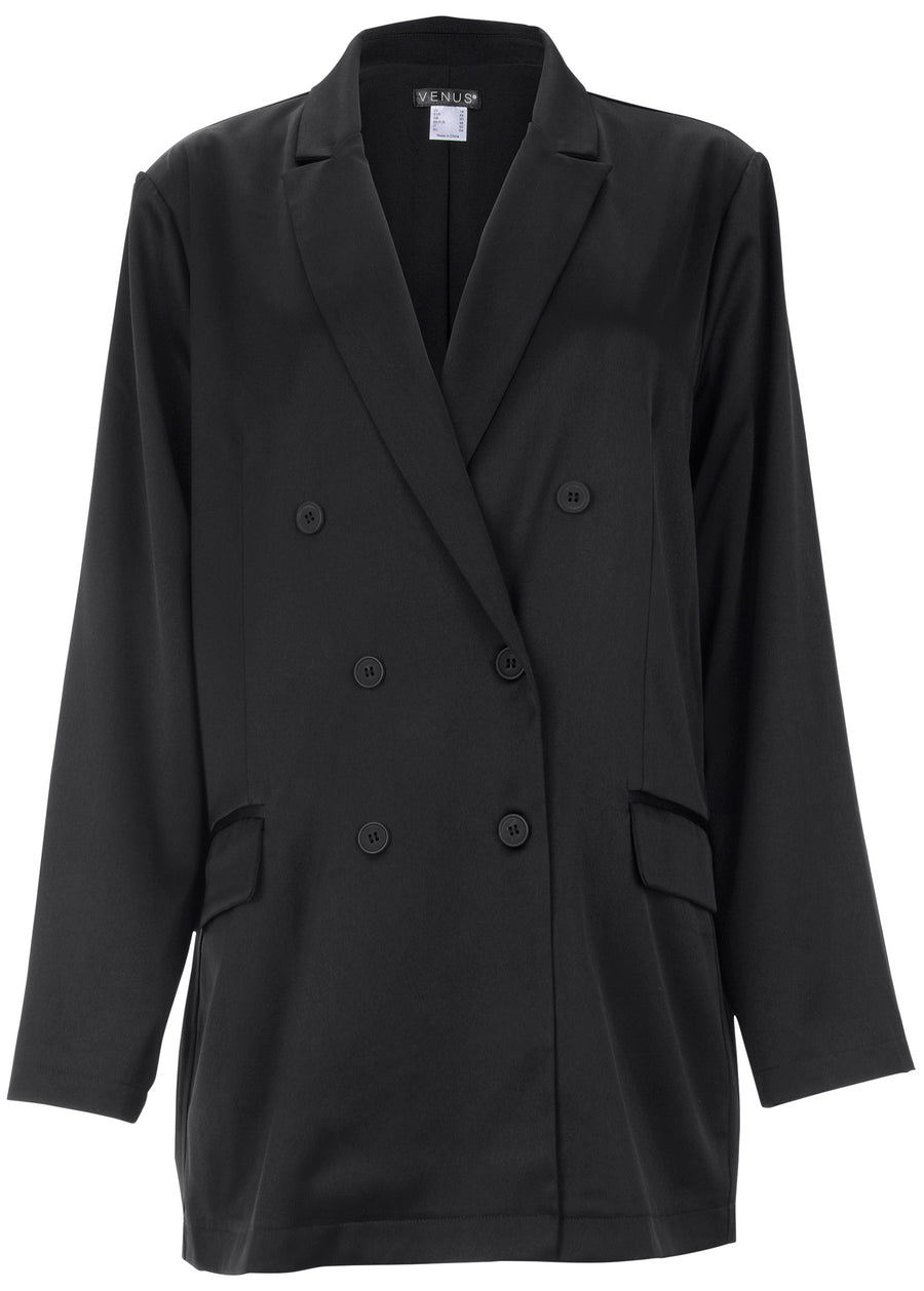 Double Breasted Blazer - Black