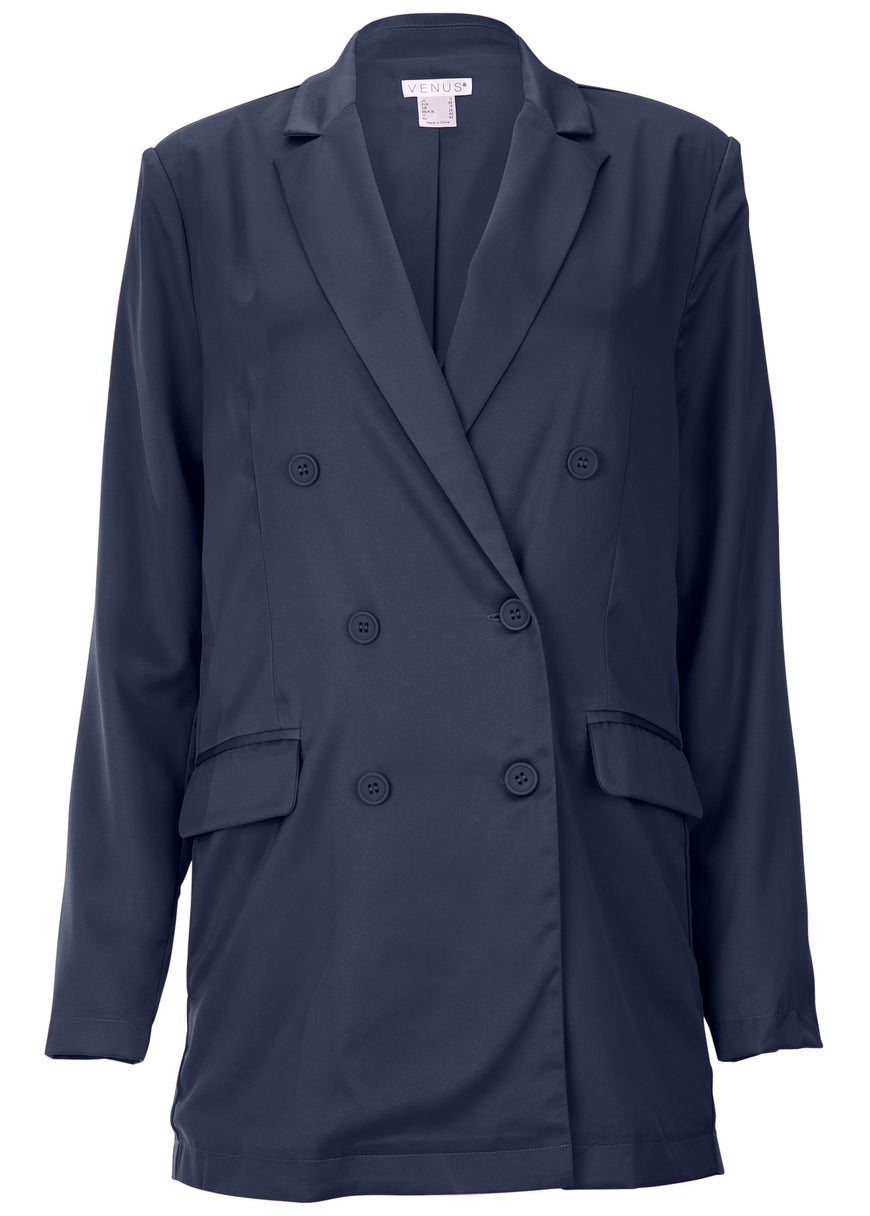 Double Breasted Blazer - Navy