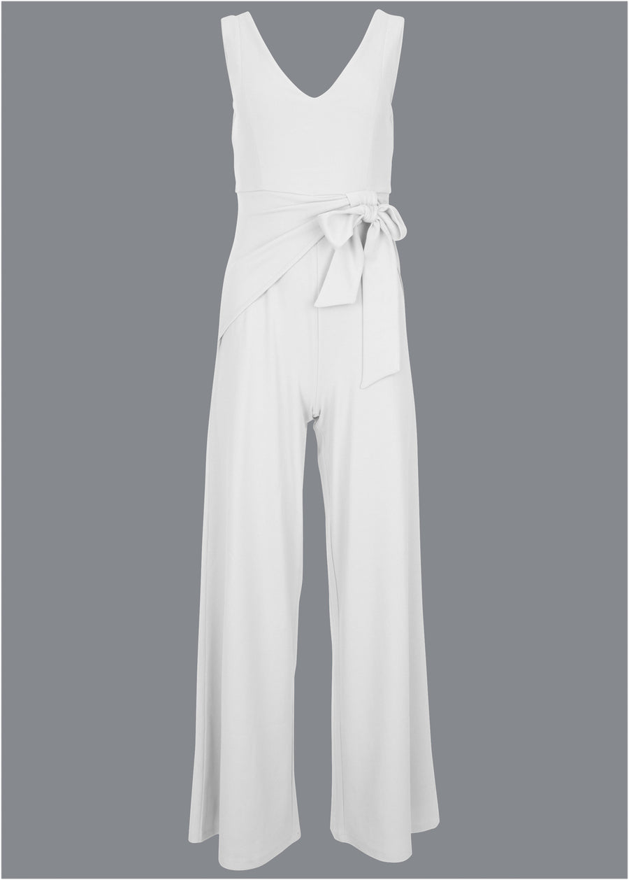 Wide Leg Jumpsuit - White