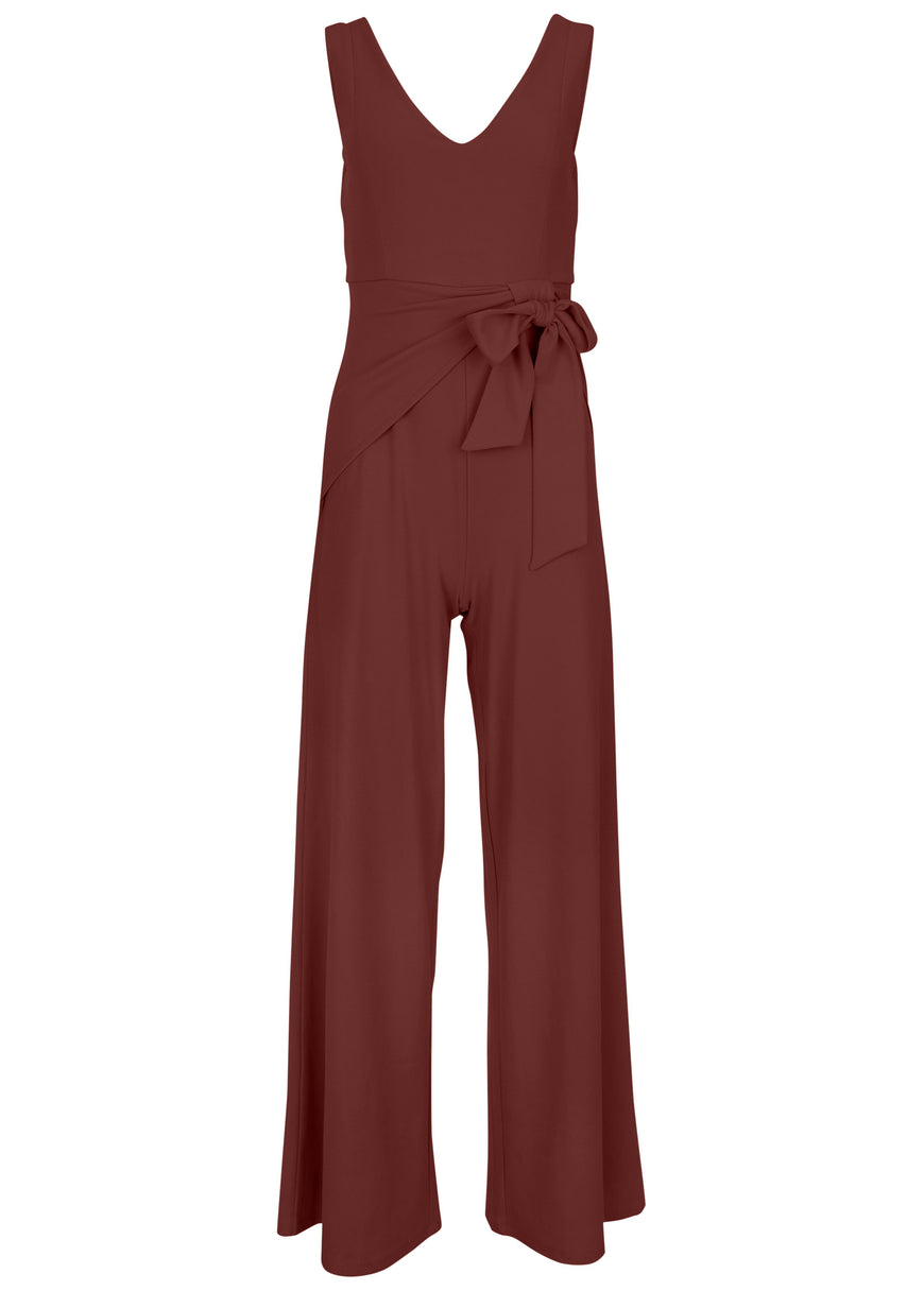 Wide leg jumpsuit - Auburn