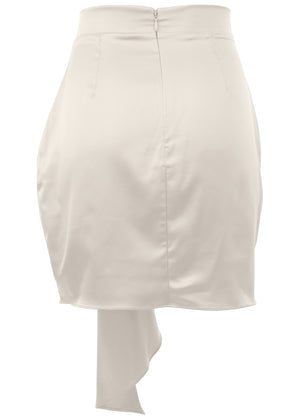 Ruffle detail mini skirt - Off White - thumbnail-5