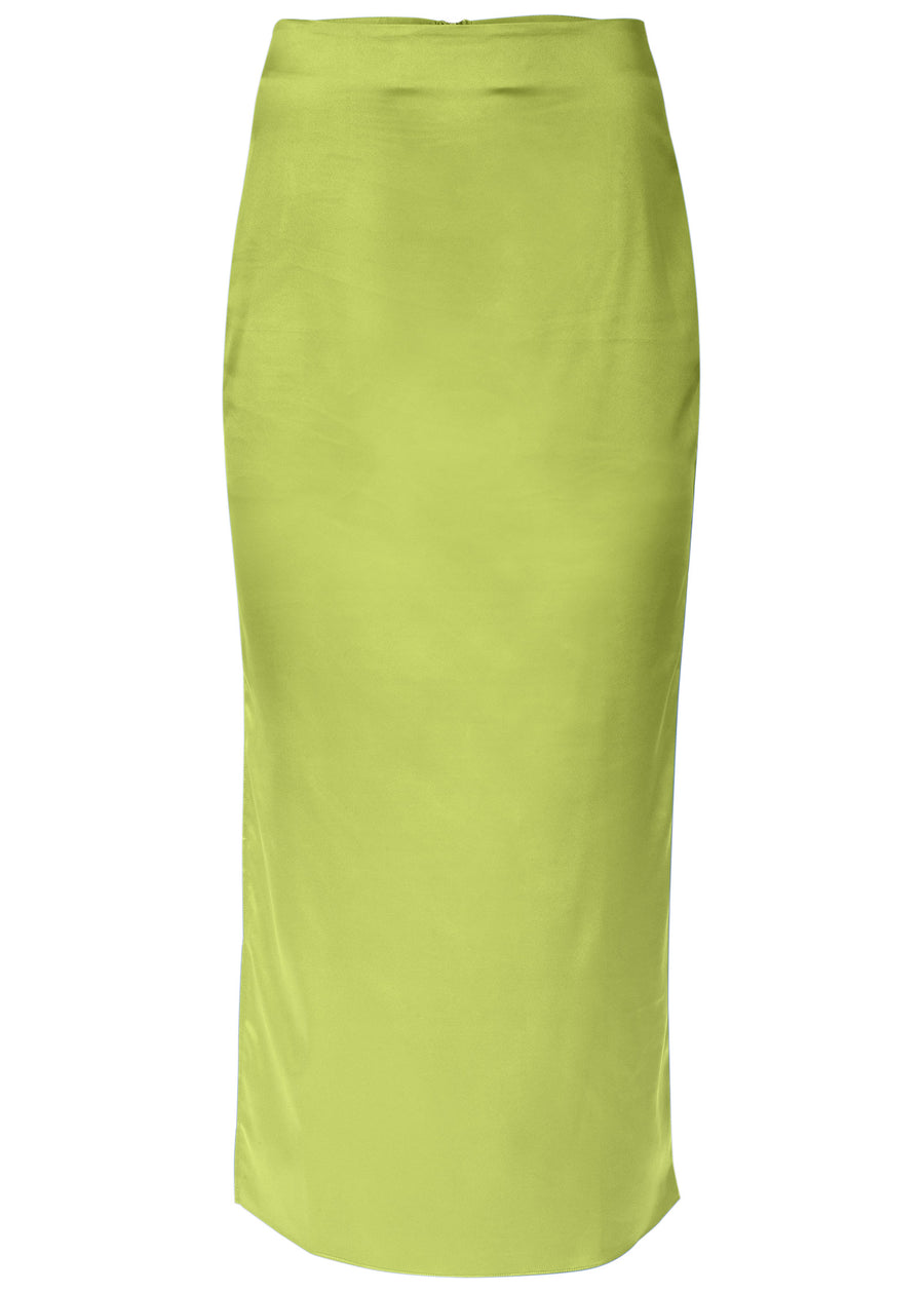 Midi slip skirt - Lime