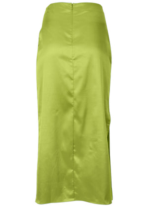 Midi Slip Skirt - Lime - thumbnail-6