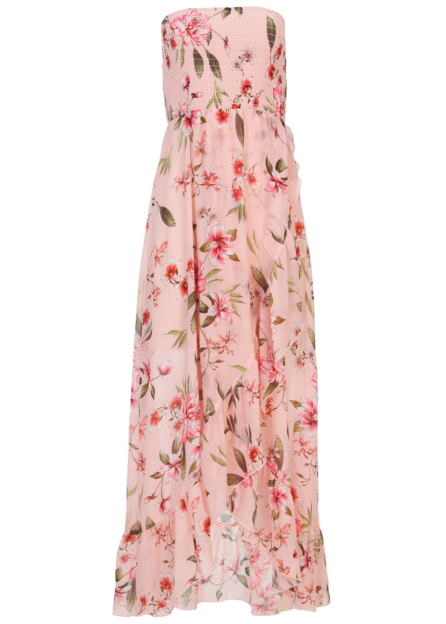 Strapless Smocked Dress - Ethereal Floral