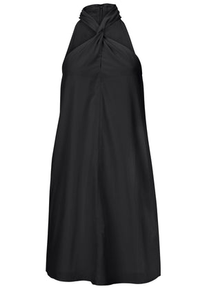 Twist halter dress - Black - thumbnail-4