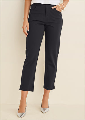 Raquel Straight Leg Pants - Black - thumbnail-2