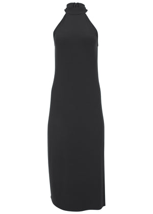 High Neck Midi Dress - Black - thumbnail-4